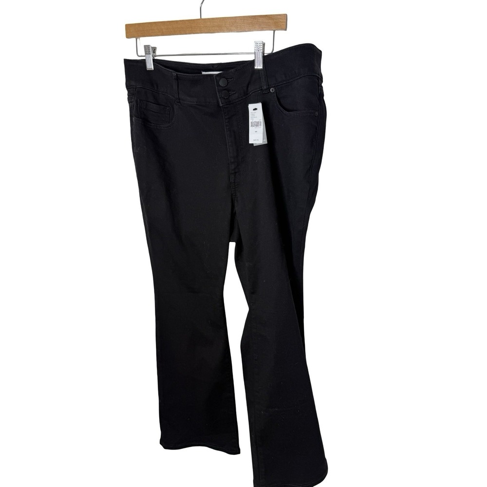 NEW Lane Bryant Tighter Tummy Fit High-Rise Boot Jean Black 18 Short